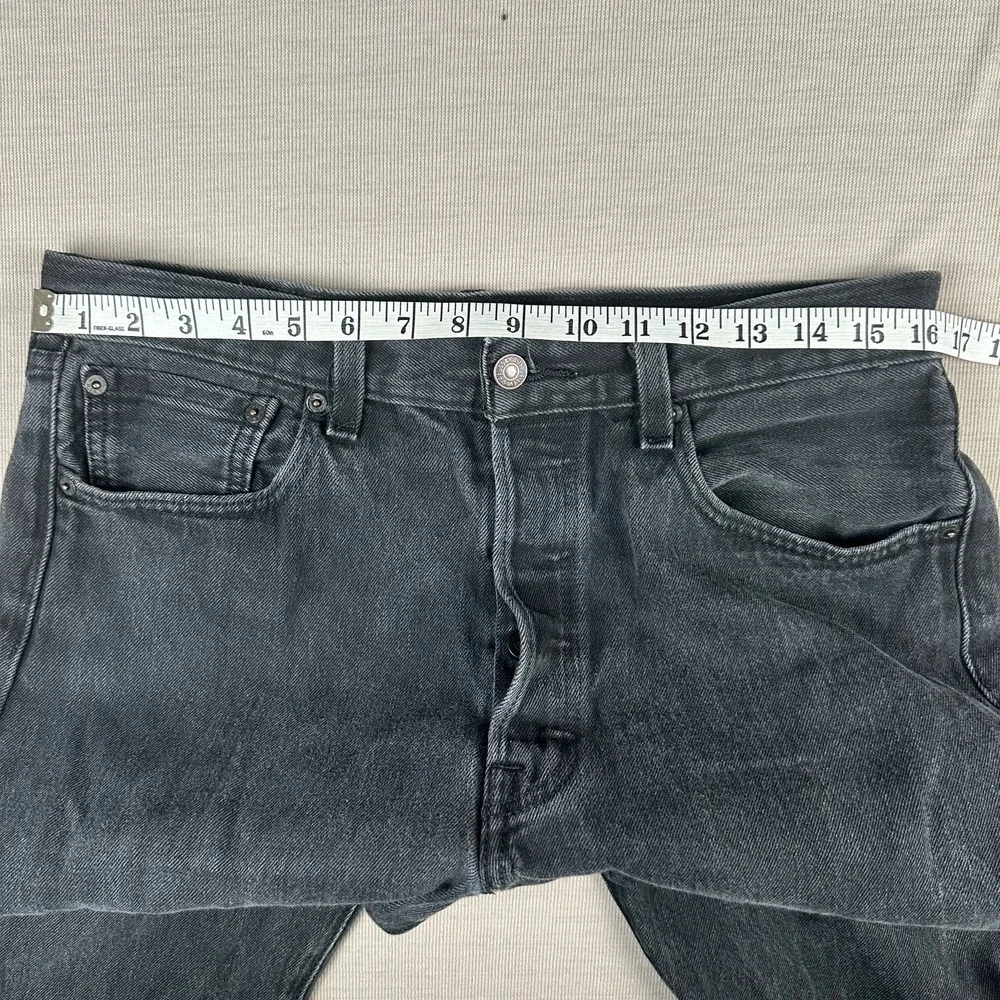 Levi's 501 Original Fit Jeans Dark Gray Button Fly Men's 32x28 (Tagged 34x30)